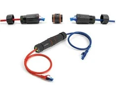 Delock Kabelverbinder RJ45 Buchse zu RJ45 Buchse Cat.6A mit M20 Gewinde und zwei Dichtungen für Slim Kabelis IP68 staub- und wasserdicht