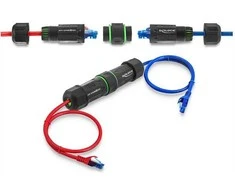 Delock Kabelverbinder RJ45 Buchse zu RJ45 Buchse Cat.6 mit M16 Gewinde IP68 staub- und wasserdicht