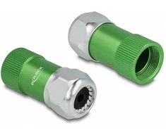 Delock Kabelverschraubung 6,4 mm mit Zugentlastung und Biegeschutz, staub- und wasserdichtes Gehäuse (IP67) aus Aliuminio