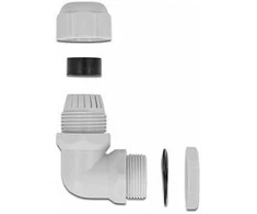 Delock Kabelverschraubung 90° gewinkelt PG29 grau