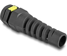 Delock Kabelverschraubung M12 mit Belüftung und Zugentlastung IP68 staub- und wasserdicht juodas 2 vnt.