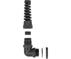 Delock Kabelverschraubung mit Zugentlastung 90° gewinkelt PG9 juodas