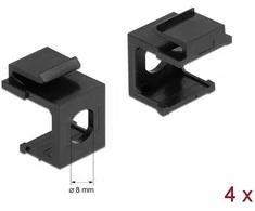 Delock Keystone Abdeckung juodas mit 8,0 mm Durchführung +Hex 4 Stück