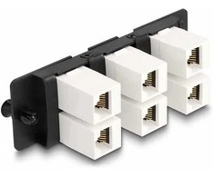 Delock Keystone Adapteris Panel 6 Port juodas