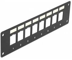 Delock Keystone Halterung 8 Port Panel Einbau