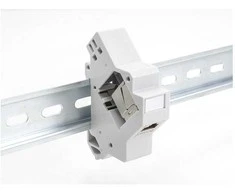 Delock Keystone Halterung für Hutschiene mit Erdung grau