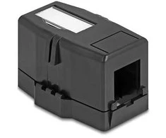 Delock Keystone Leergehäuse 1 Port mit magnetischer Unterseite, juodas