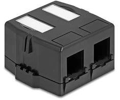 Delock Keystone Leergehäuse 2 Port mit magnetischer Unterseite, juodas