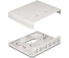 Delock Keystone Leergehäuse 6 Port für Glasfaser und Netzwerk baltas