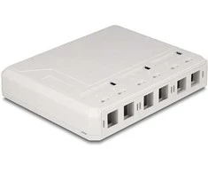 Delock Keystone Leergehäuse 6 Port für Glasfaser und Netzwerk baltas
