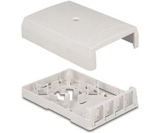 Delock Keystone Leergehäuse Aufputz 4 Port für Glasfaser und Netzwerk baltas
