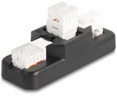 Delock Keystone LSA Set mit Auflegehalterung RJ45 / RJ11 Cat.6 juodas