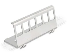 Delock Keystone Metall Halterung 6 Port für Hutschiene
