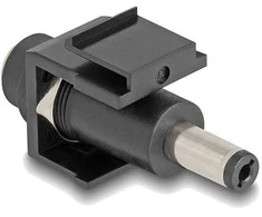 Delock Keystone Modul DC 5,5 x 2,5 mm Buchse zu DC 5,5 x 2,1 mm Stecker juodas