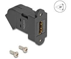 Delock Keystone Modul HDMI Einbaubuchse zu HDMI Buchse 45° gewinkelt 8K 60 Hz juodas