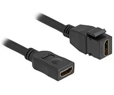 Delock Keystone Modul Kabelis HDMI Buchse zu Buchse 8K 60 Hz 20 cm juodas