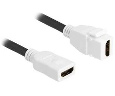Delock Keystone Modul Kabelis HDMI Buchse zu Buchse 8K 60 Hz 20 cm baltas