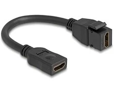 Delock Keystone Modul Kabelis HDMI Buchse zu Buchse 8K 60 Hz 20 cm juodas
