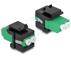 Delock Keystone Modul LC Duplex Buchse zu LC Duplex Buchse grün / juodas