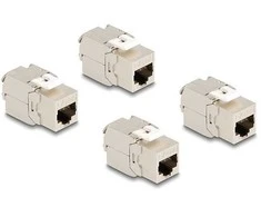 Delock Keystone Modul RJ45 Buchse Cat.6A STP 4 Stück
