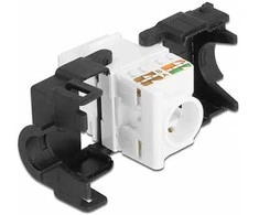 Delock Keystone Modul RJ45 Buchse zu LSA Cat.6A 180° werkzeugfrei