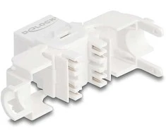 Delock Keystone Modul RJ45 Buchse zu LSA Cat.6A UTP 180° werkzeugfrei