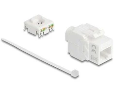 Delock Keystone Modul RJ45 Buchse zu LSA Cat.6A UTP 180° werkzeugfrei