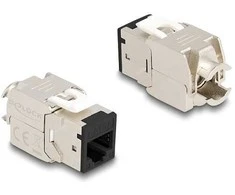 Delock Keystone Modul RJ45 Buchse zu LSA Cat.6A werkzeugfrei juodas Set 10 Stück
