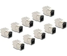Delock Keystone Modul RJ45 Buchse zu LSA Cat.6A werkzeugfrei juodas Set 10 Stück