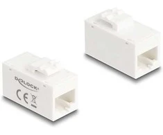 Delock Keystone Modul RJ45 Buchse zu RJ45 Buchse Cat.6A UTP baltas