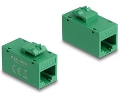 Delock Keystone Modul RJ45 Buchse zu RJ45 Buchse Cat.6A UTP grün