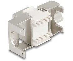 Delock Keystone Modul Slim RJ45 Buchse zu LSA Cat.6A geschirmt 180° werkzeugfrei