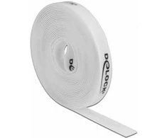 Delock Velcro tape on roll L 5 m x W 15 mm baltas - Mounting tape - Baltas - 5 m - 15 mm