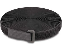 Delock Klettband auf Rolle mit Schlaufe L 5 m x B 20 mm juodas