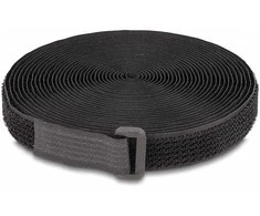 Delock Klettband auf Rolle mit Schlaufe L 3 m x B 20 mm juodas