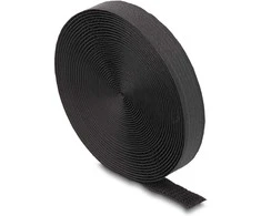 Delock Klettband auf Rolle mit Schlaufe L 5 m x B 20 mm juodas