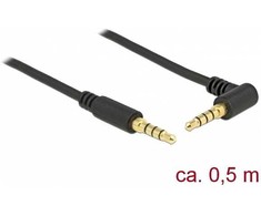 Kabelis Delock Jack 3.5mm - Jack 3.5mm 0.5m juoda (85607)