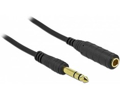 Kabelis Delock jack 6,35 mm 3 pin męski do żeński 10 m (86766)