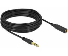Kabelis Delock jack 6,35 mm 3 pin męski do żeński 10 m (86766)