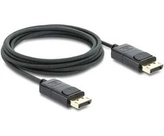 Delock Koaxiales DisplayPort Kabelis 8K 60 Hz mit Geflechtmantel 1 m
