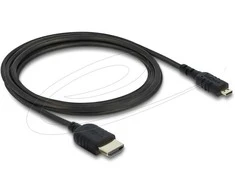 Delock Koaxiales High Speed HDMI Kabelis HDMI Stecker zu Micro HDMI Stecker 8K 60 Hz 2 m