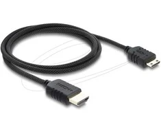 Delock Koaxiales High Speed HDMI Kabelis HDMI Stecker zu Mini HDMI Stecker 8K 60 Hz mit Geflechtmantel 1 m