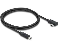 Delock Koaxiales USB 40 Gbps Kabelis gewinkelt links / rechts USB PD 3.1 240 W 1 m