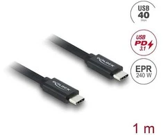 Delock Koaxiales USB 40 Gbps Kabelis USB PD 3.1 240 W 1 m
