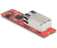 „DeLOCK“ keitiklis, M.2 rakto B+M jungtis į 1 x RJ45 2.5 gigabito LAN prievadą horizontaliai, LAN adapteris