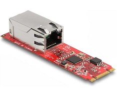 „DeLOCK“ keitiklis, M.2 rakto B+M jungtis į 1 x RJ45 2.5 gigabito LAN prievadą horizontaliai, LAN adapteris