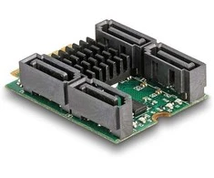 Delock Konverter M.2 Key B+M Stecker zu 4 x SATA Stecker mit RAID und HyperDuo
