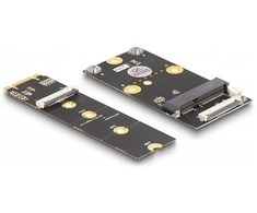 Delock Konverter M.2 Key B+M Stecker zu 1 x Mini PCIe Slot half size / full size mit flexiblem Kabelis