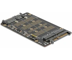 Delock Konverter M.2 Key M NVMe SSD zu U.2 und M.2 Key B SATA SSD zu SATA