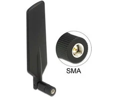 Delock 12408 - 4 dBi - 0.698 - 0.791 / 0.824 - 0.96 / 1.71 - 2.17 / 2.4 - 2.5 / 5.15 - 5.875 GHz - 50 ? - Omni-directional antena - SMA - 2.5:1 - 5.0:1